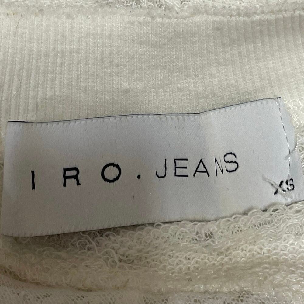 IRO Jeans Nuala White Sleeveless Crewneck Distressed Muscle Tee Tank Top Size XS - Picture 4 of 5